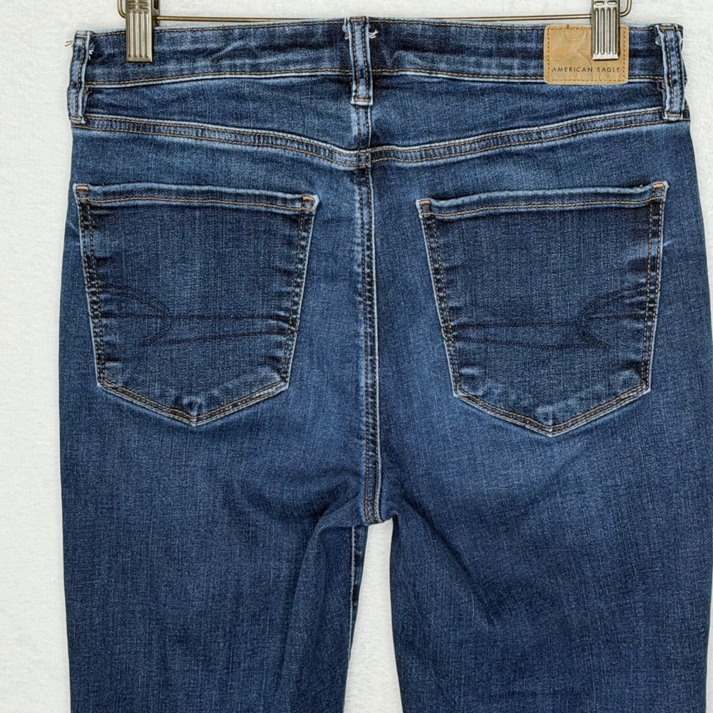 American Eagle Womens 6 Blue Super High-Rise Flare Next Level Stretch Jeans - Picture 6 of 12